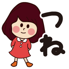 tsune girl everyday sticker