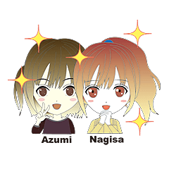 Stickers of Azumi and Nagisa
