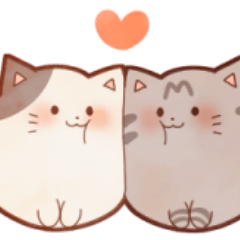 Round and cute cats