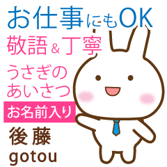 [GOTOU]Polite greeting. Rabbit