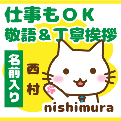 [NISHIMURA]Polite greeting. animal Cat