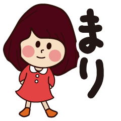 mari girl everyday sticker