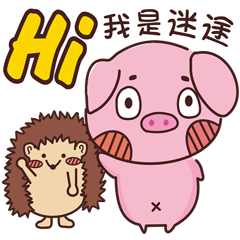 Coco Pig 2-Name stickers - MI TU
