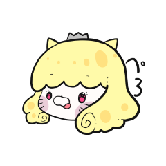 It is a Sticker of cute cat princess