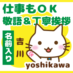 [YOSHIKAWA]Polite greeting. animal Cat