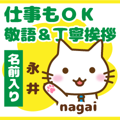 [NAGAI]Polite greeting. animal Cat