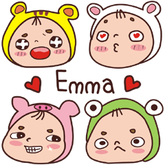 Overage baby -Name stickers -Emma