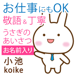 [KOIKE]Polite greeting. Rabbit