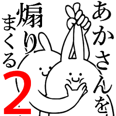 Rabbits feeding2[Aka-san]