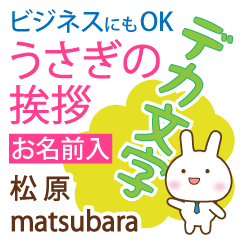 [MATSUBARA]Big letters. animal Rabbit