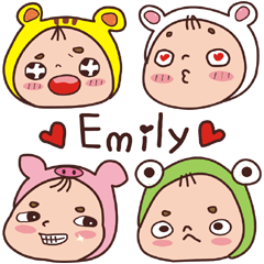 Overage baby -Name stickers -Emily