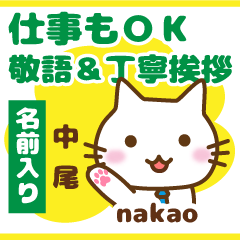 [NAKAO]Polite greeting. animal Cat