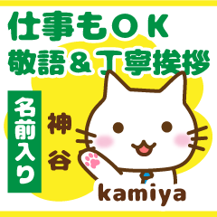 [KAMIYA]Polite greeting. animal Cat