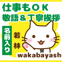 [WAKABAYASHI]Polite greeting. animal Cat