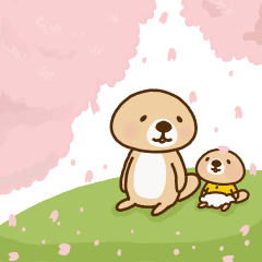 動け 突撃 ラッコさんの春 Line スタンプ Line Store