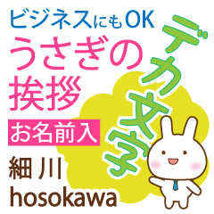 [HOSOKAWA]Big letters. animal Rabbit