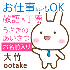 [OOTAKE]Polite greeting. Rabbit