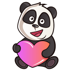 Cute Panda Sticker Set