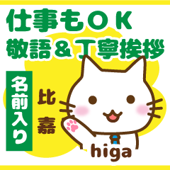 [HIGA]Polite greeting. animal Cat