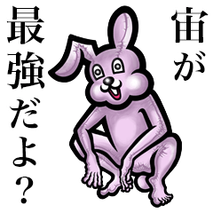 Pink bunny sticker! Sora Hiroshi Oki