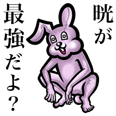 Pink bunny sticker! Akira Kou Hikaru!