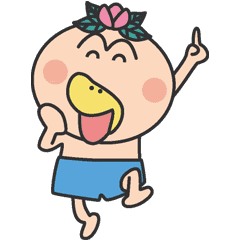 The Message Of Flower Blooming Hanakappa Line Stickers Line Store