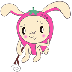 a strange animal Strawberry Rabbit