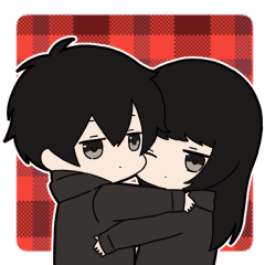 Low tension couple sticker animated