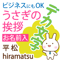 [HIRAMATSU]Big letters. animal Rabbit