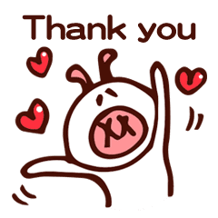 White Piggy 3 Thank You Line スタンプ Line Store White Piggy 3 Thank You Line スタンプ Line Store