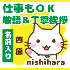 [NISHIHARA]Polite greeting. animal Cat