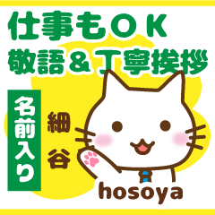 [HOSOYA]Polite greeting. animal Cat