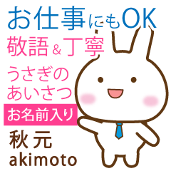 [AKIMOTO]Polite greeting. Rabbit