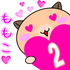 Love Momoko Cute Sticker Version2