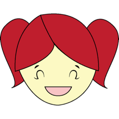 cewek kuncir dua rambut merah