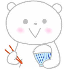 cute white bear*pastel color4