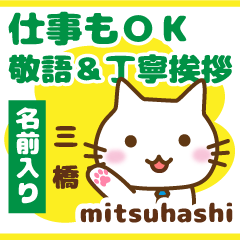 [MITSUHASHI]Polite greeting. animal Cat