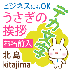 [KITAJIMA]Big letters. animal Rabbit