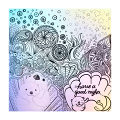 good night stamp!cute animal stamp