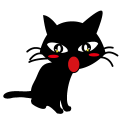 可愛い黒猫 No3。ちょっと不細工。