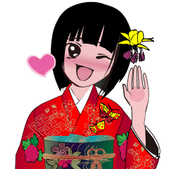 kimono Prettygirl Sticker