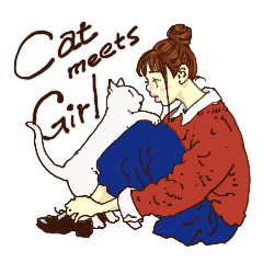 Cat meets Girl.