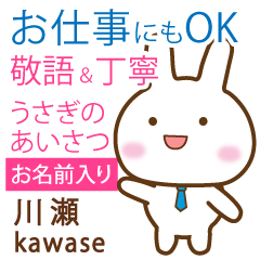 [KAWASE]Polite greeting. Rabbit