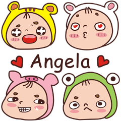 Overage baby-Name stickers-Angela