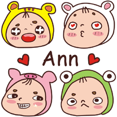 Overage baby-Name stickers-Ann