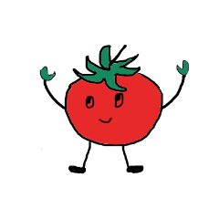 赤いトマトのスタンプ