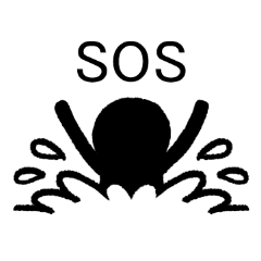SOS card sticker version