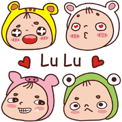 Overage baby-Name stickers-Lu Lu