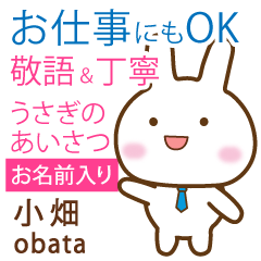 [OBATA]Polite greeting. Rabbit