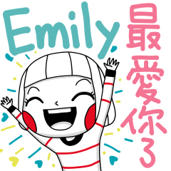 Emily's name sticker